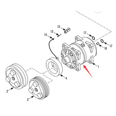 Αρχικό μοντέλο συναρμολόγησης συμπιεστή 1021118IRM για τον Thermo King RV200