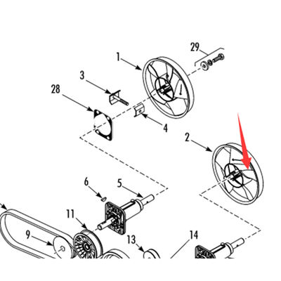Τύπος 781307/781306 Thermo King T-880Pro αρχική λεπίδα ανεμιστήρα, χρώμα λευκό/μαύρο