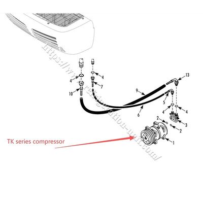 TK15 TK16 TK21 TK31 THERMO KING αρχικός συμπιεστής χωρίς λάδι στο εσωτερικό διαθέσιμο για express αέρα για τη μονάδα ψύξης μεταφοράς