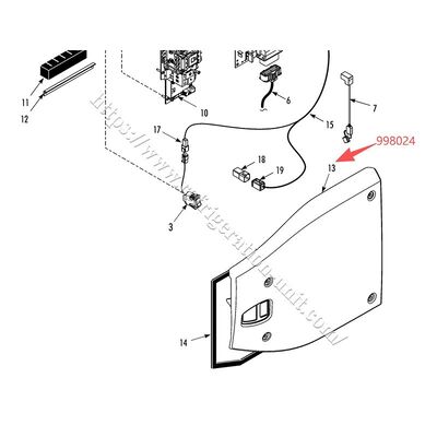 998024 ΘΕΡΜΟ ΚΙΝΓ Κεφάλαιο πλευρικής κάλυψης κινητήρα μονάδας ψύξης διαθέσιμο για το Τ-600/800/1000Μ Τ-680/780/880/1080Ε/Pro