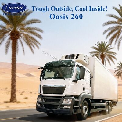Ψυχτική μονάδα Oasis 260 Carrier transicold διαθέσιμη για φορτηγό ψυγείο 5-6 μέτρων, κατάλληλη για θερμοκρασία περιβάλλοντος 50 βαθμών, καλή τιμή